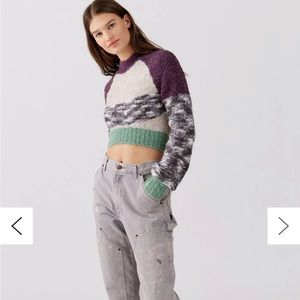 Nwt UO Avril Cropped Mock Neck Sweater